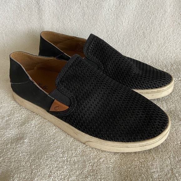 OluKai Shoes - OluKai Pehuea Women’s Size 7 Shoes Black Slip On Casual Shoe